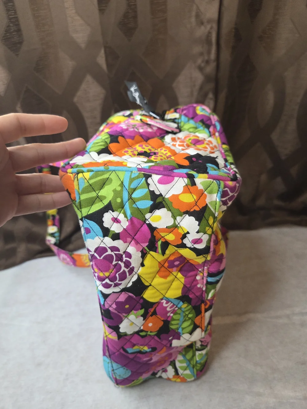 Vera Bradley Multicolor Floral Quilted Shoulder Bag - Purple Dominant
